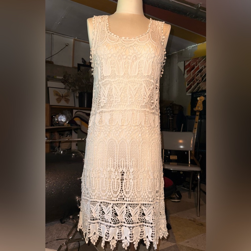 Vintage 2000’s Cream Crocheted Dress